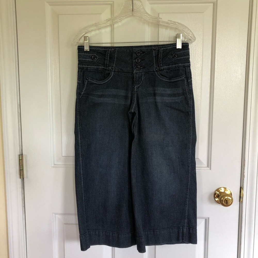 Candie’s denim cullotes. Perfect!!!!!